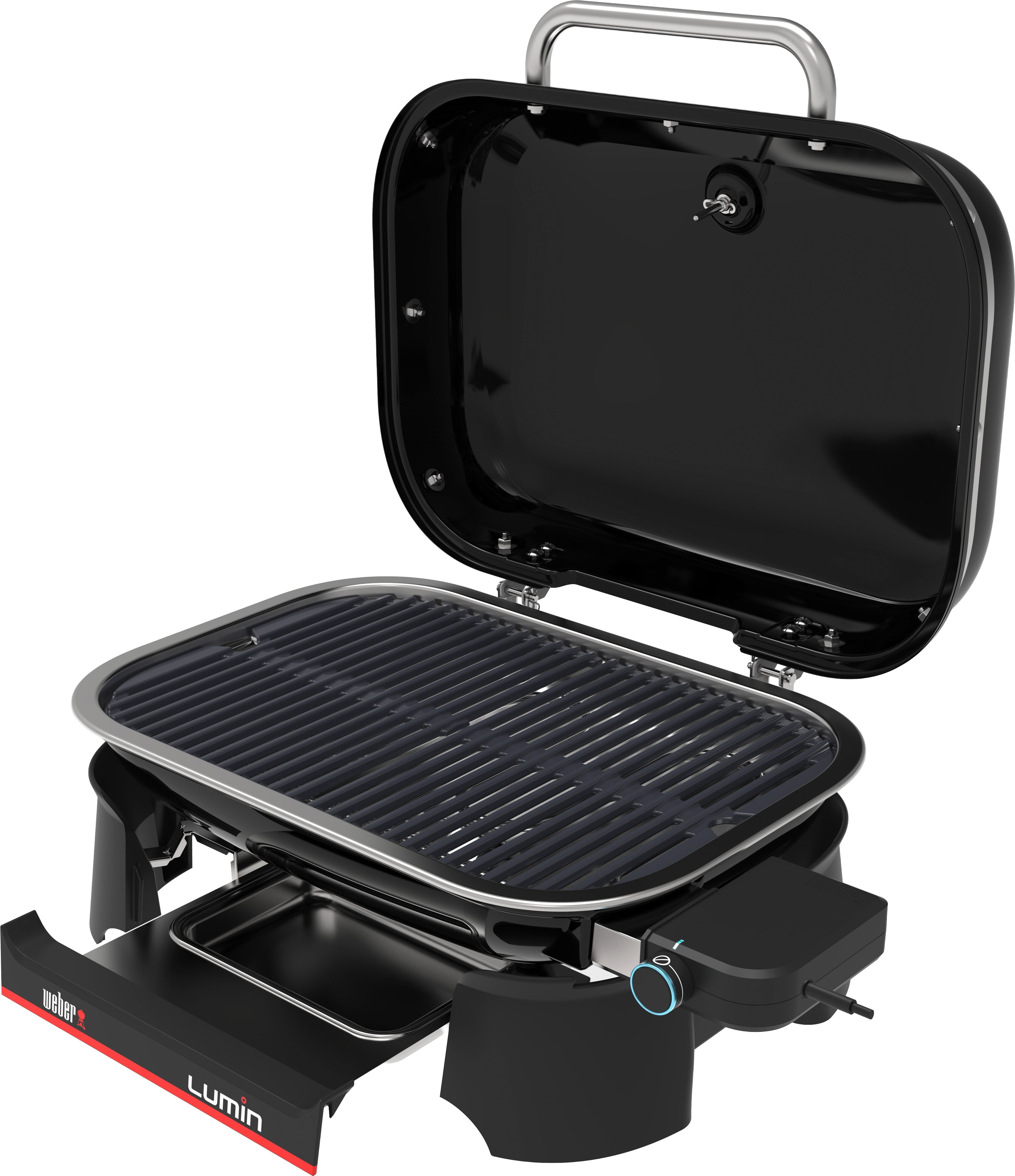 Elektrogrill WEBER "LUMIN", schwarz, B:66cm H:30,5cm T:48,5cm, Kontaktgrill_Standgrill_Tischgrill_Teppanyakigrill, Elektrogrill