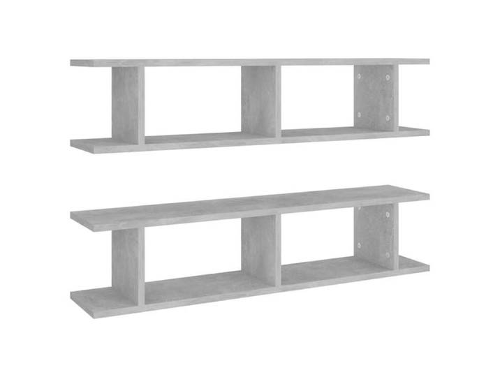 Meilleures Étagères murales - Meuble étagère d'exposition - 2 pcs Gris béton 90x18x20 cm - bois d'ingénierie SSDC6651386