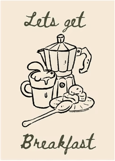 Inspire Picks Coffee Diver Canvas Wall Art Trendy Coffee Lover Kitchen Poster Print 11 40x60cm Unframed
