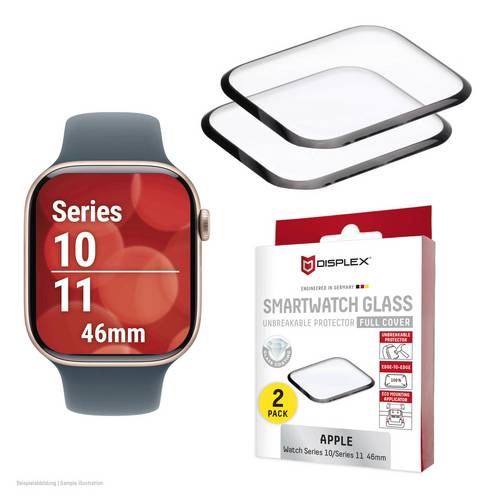 DISPLEX Glass FC Displayschutzglas Apple Watch Series 10 46 mm, Watch Series 11 46mm 1 Set 02145