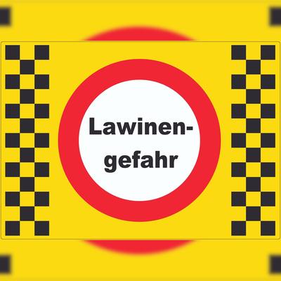 HB-Druck Lawinengefahr Aufkleber A4 (210x297mm)