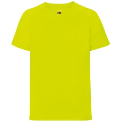 Fruit of the Loom Performance T Kids Kinder T-Shirt Sport Shirt Fitness NEU, zitronengelb, 152