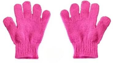 Uplift Essentials Exfoliating Bath Gloves red 2pcs