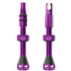 PEATY ́S Tubeless Ventil Set Holeshot Fast Flow | Violet Purple
