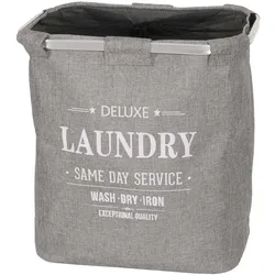 Wäschesammler MCW-C34, Laundry Wäschebox Wäschekorb Wäschebehälter mit Netz, 1 Fach 56x49x30cm 82l ~ grau