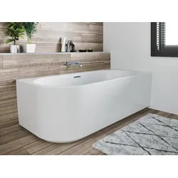 RIHO Desire Corner Eck-Badewanne, Version links, 184x84x60cm, 230 Liter, weiß seidenmatt, B088001105, Ausführung: ohne Funktionen