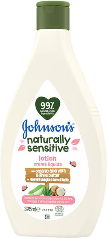 Johnson's Baby Baby Bio Naturally Sensitive lozione corpo all’aloe vera