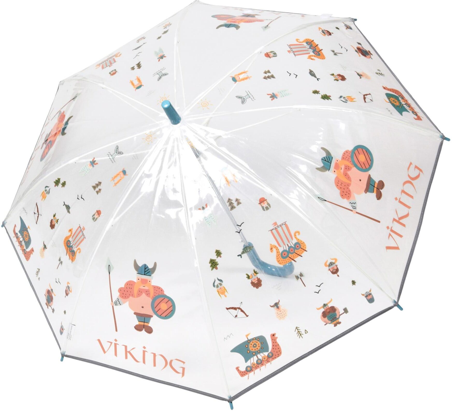 Stockregenschirm "STROTZ Mia Matic Reflect Viking", Damen, orange (orange, transparent), Regenschirme Stockregenschirm orange, transparent Einheitsgröße