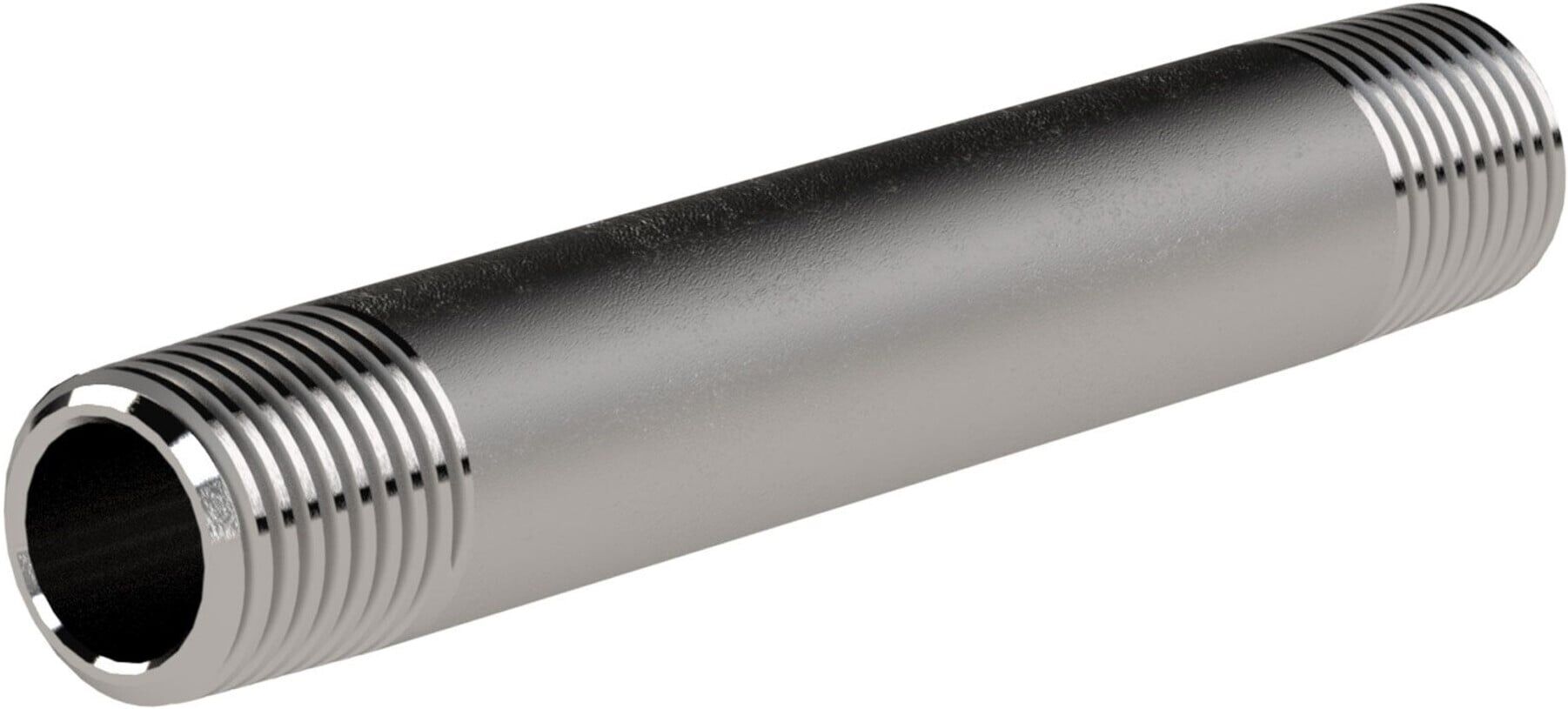 Riegler Rohrdoppelnippel, R 2, Länge 80 mm, Edelstahl 1.4571 (LN 2080-ES)