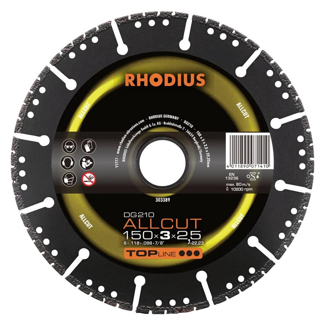 Rhodius Diamantscheiben DG 210 Allcut 150x3,0x2,5x22,23 30338 (303389)