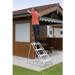 MUNK GÜNZBURGER STEIGTECHNIK Aluminium-Arbeitspodest Stufen aus geriffeltem Aluminium einseitig begehbar 4 Stufen. MUNK GmbH 98535849 50052
