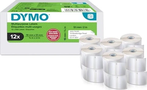 Dymo LW-Rücksendeetiketten Vorteilspack 19x51mm 12Rl 500St