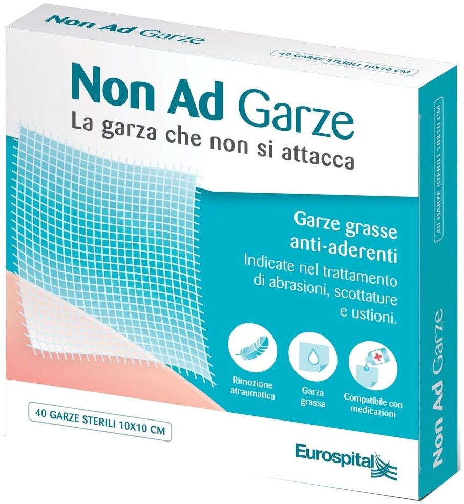 Eurospital Garza paraffinata non adesiva 10x10cm 40 pezzi