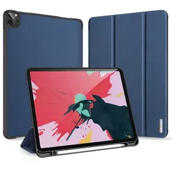 DUX DUCIS Buch Tasche Hartschale mit Smart Sleep Standfunktion kompatibel mit IPAD PRO 11" 2020 Tablet Hülle Etui Brieftasche Schutzhülle Blau