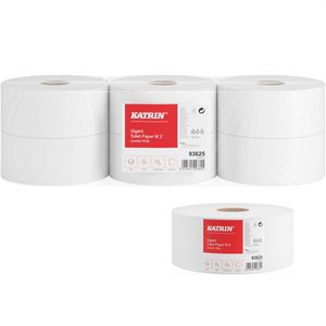Katrin Toilettenpapier Classic Gigant Toilet M2, 93625, 2-lagig, Tissue, 2608 Blatt, 6 Rollen