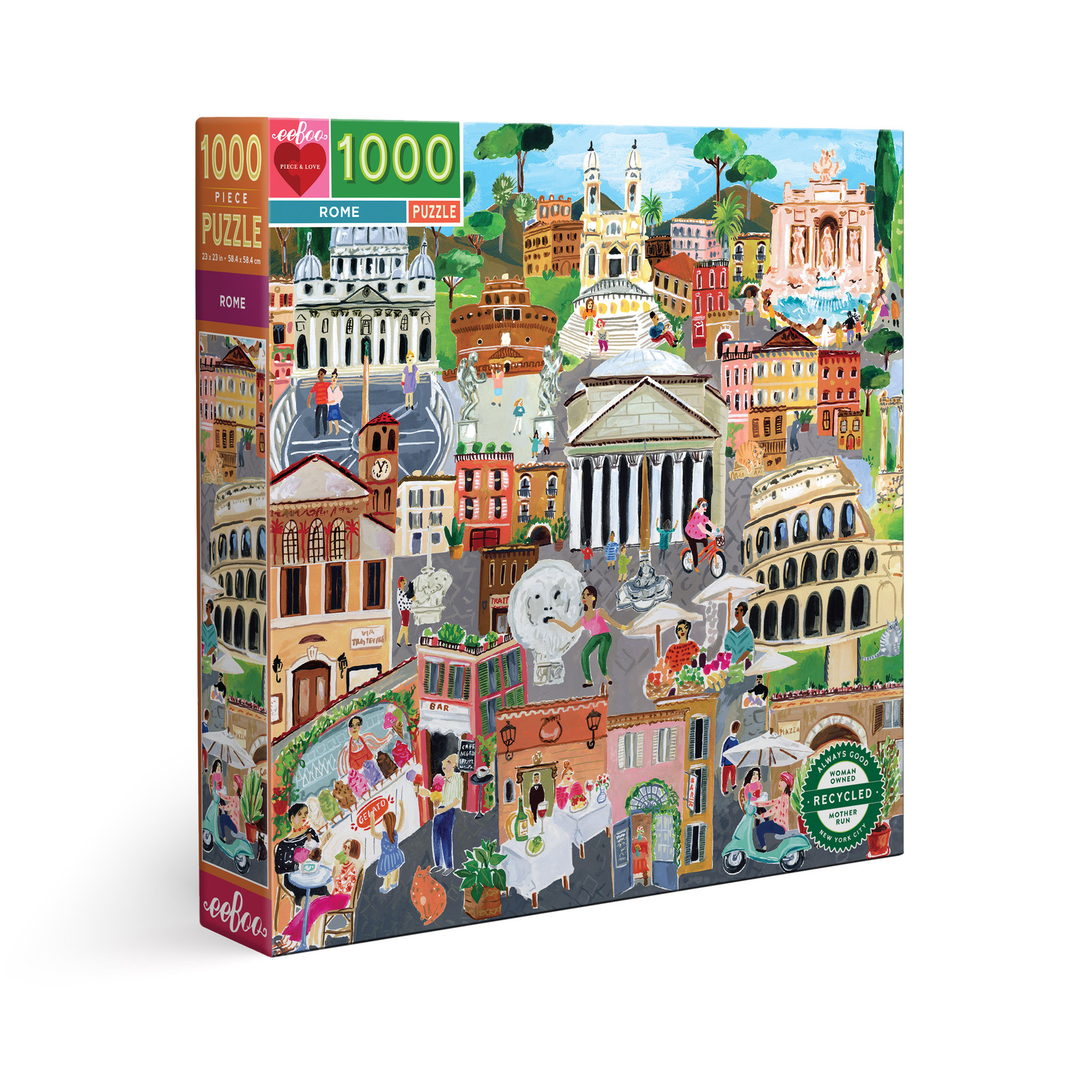 EEBOO Rome Vierkante Puzzel - 1000 Stukjes
