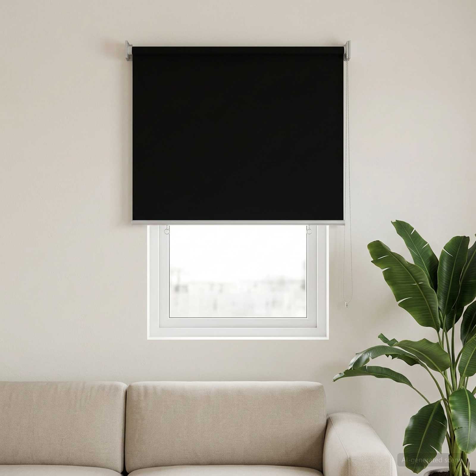 vidaXL Store roulant extérieur protection UV Noir 100 x 230 cm (L x H)