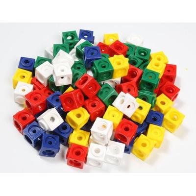 100 Steckwürfel 5- farbig 1,7cm