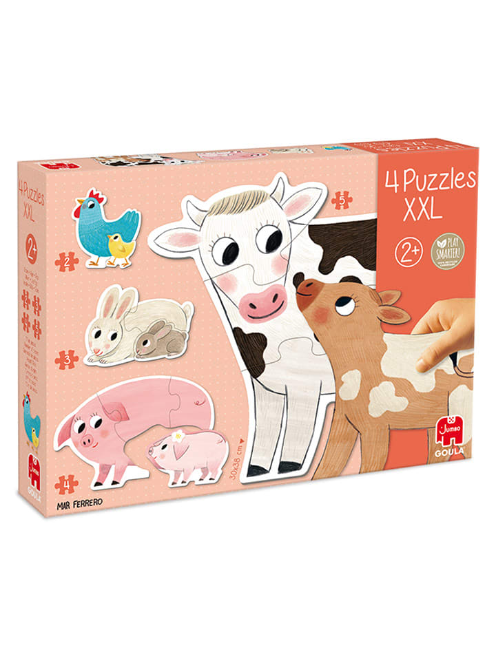 Jumbo 14tlg. Puzzle "Tiermütter und ihre Babys" in Bunt - ab 2 Jahren - onesize