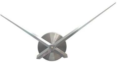 Inspired Living Modern DIY Large Wall Clock Hands With Quiet Quartz Mechanism For Minimalist Home Decor silver