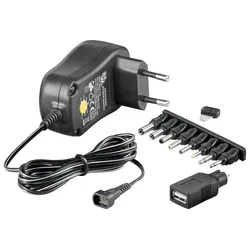 GooBay EcoFriendly Universal Netzteil 1000 mA 3-12 V mit 8 DC + 1 USB Adapter Netzstecker