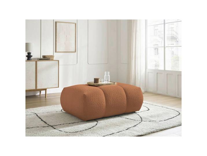 Hocker Fuji, Orange, Kunststoff, rechteckig, 112x44x80 cm, Wohnzimmer, Hocker, Sitzhocker