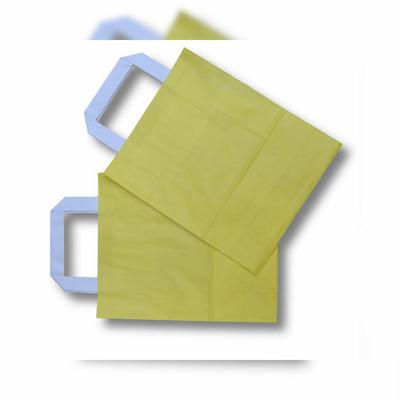 VEPATIM 250x Papiertragetaschen aus Kraftpapier 320+120x400mm gelb