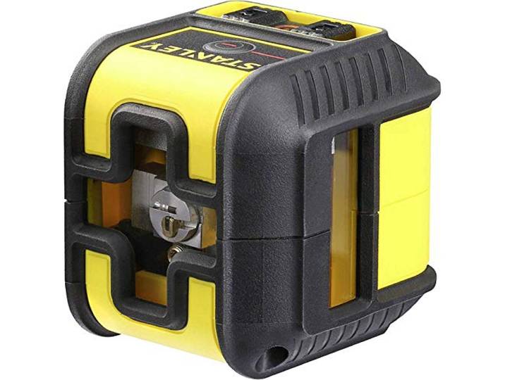 STANLEY - NIVEAU LASER CROIX + EQUERRAGE CROSS90 - Faisceau Rouge - Portée Jusqu'à 12 mètres - Livré avec 2 Accessoires et Piles - Étanche - S'adapte sur Trépied - référence STHT77502-1