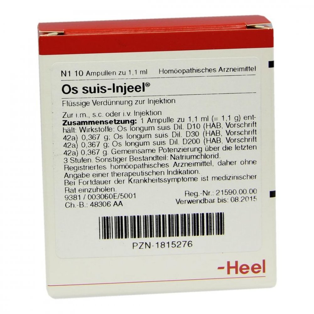 Biologische Heilmittel Heel GmbH Os Suis Injeel Ampullen 01815276