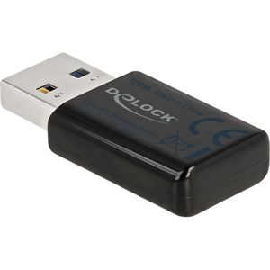 DeLock WLAN-Adapter AC1200, 12550, Nano, USB 3.0, bis 1167 Mbit/s, Wi-Fi 5, 5 GHz & 2,4 GHz, MU-MIMO