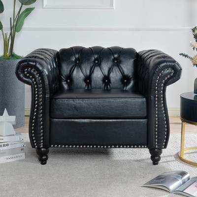 GDFStudio- Winston PU Leather Chesterfield Club Chair