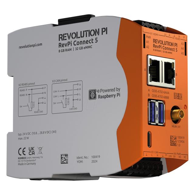Kunbus REVPI CONNECT 5 32 GB WLAN RS485 CAN FD 4 GB (REVPI C5 32G4WC-4260498392285)