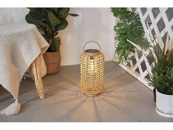 Lanterne solaire Sunshine Darling 16 x 30 x 16cm Beige/Beige