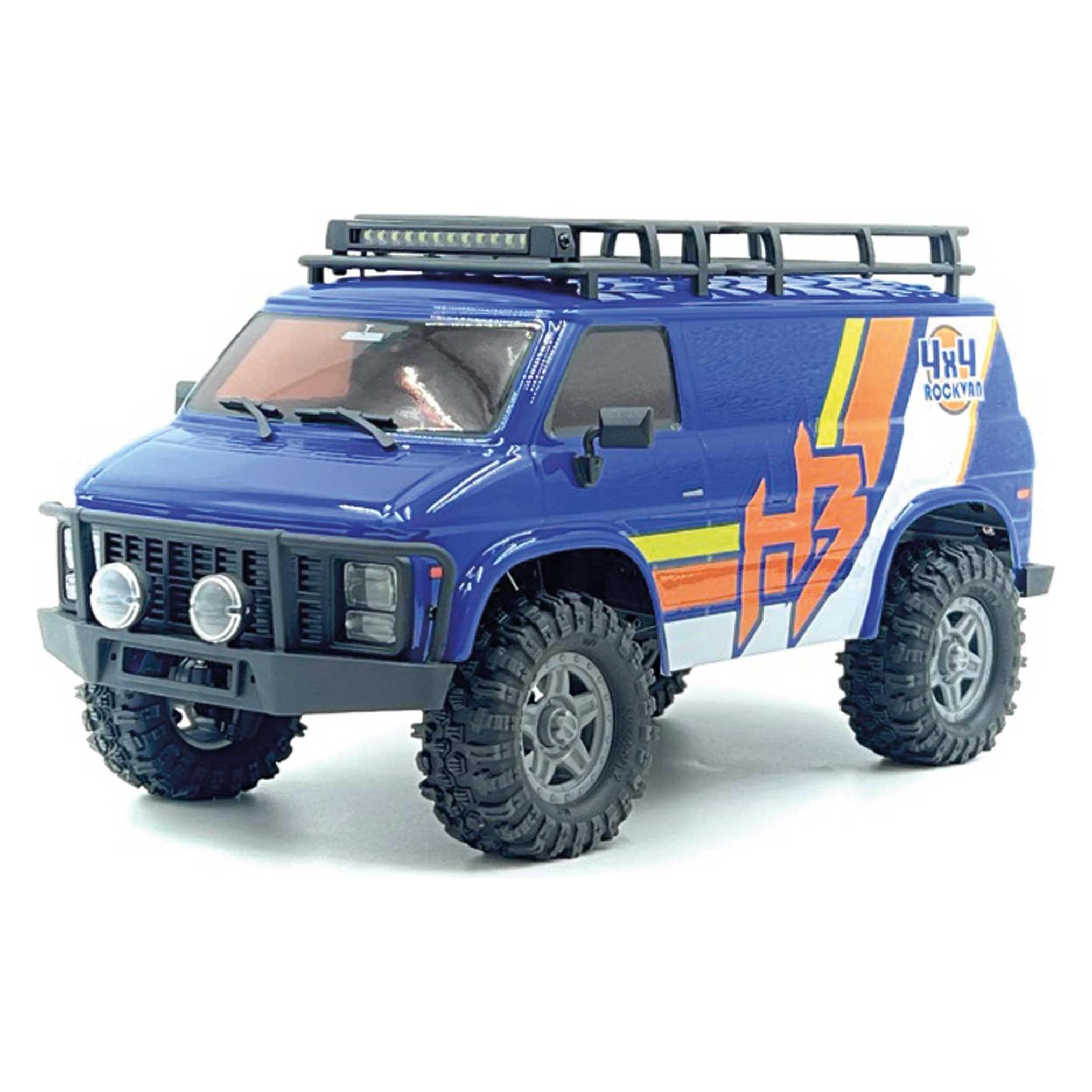 Absima Hobby Plus 1:18 Crawler CR18P EVO-V2 Rock Van 1:18 Brushed Crawler 4WD 2,4 GHz (RTR Ready-to-Run) (HBP1810503-BL)