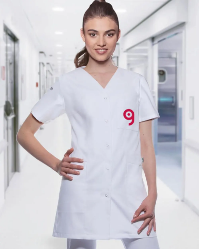 Camice da donna Maevn sostenibile con bottoni e tasche Personalizzate o neutre Karlowsky
