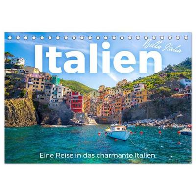 Italien - Eine Reise in das charmante Italien. (Tischkalender 2027 DIN A5 quer), CALVENDO Monatskalender