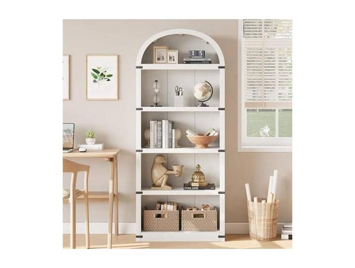 Etagère arc 5 niveaux campagne bois protection métal angle 71 65  salon bureau chambre