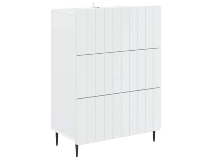 WXGTBKPR Kommode mit 3 Schubladen Weiß 66 x 34,5 x 92 cm Holzwerkstoff - Schlafzimmer Aufbewahrungsschrank