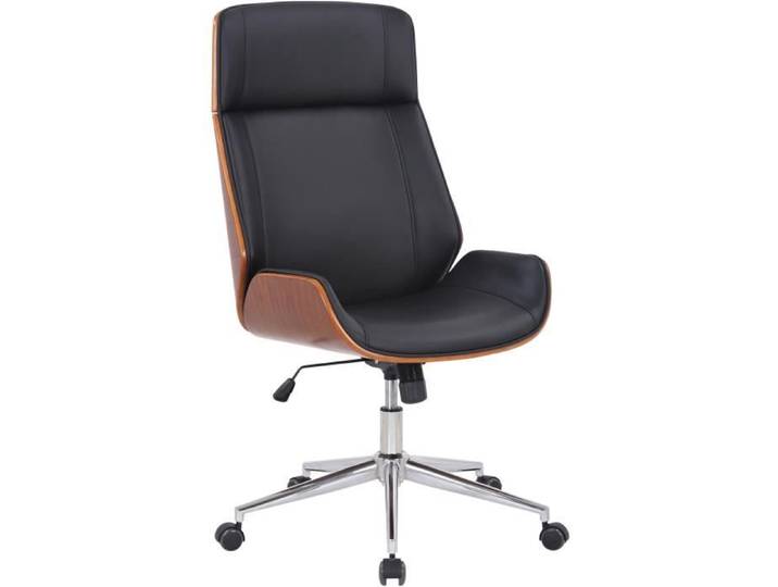 CLP Chaise de bureau Varel - Couleur:noyer/noir