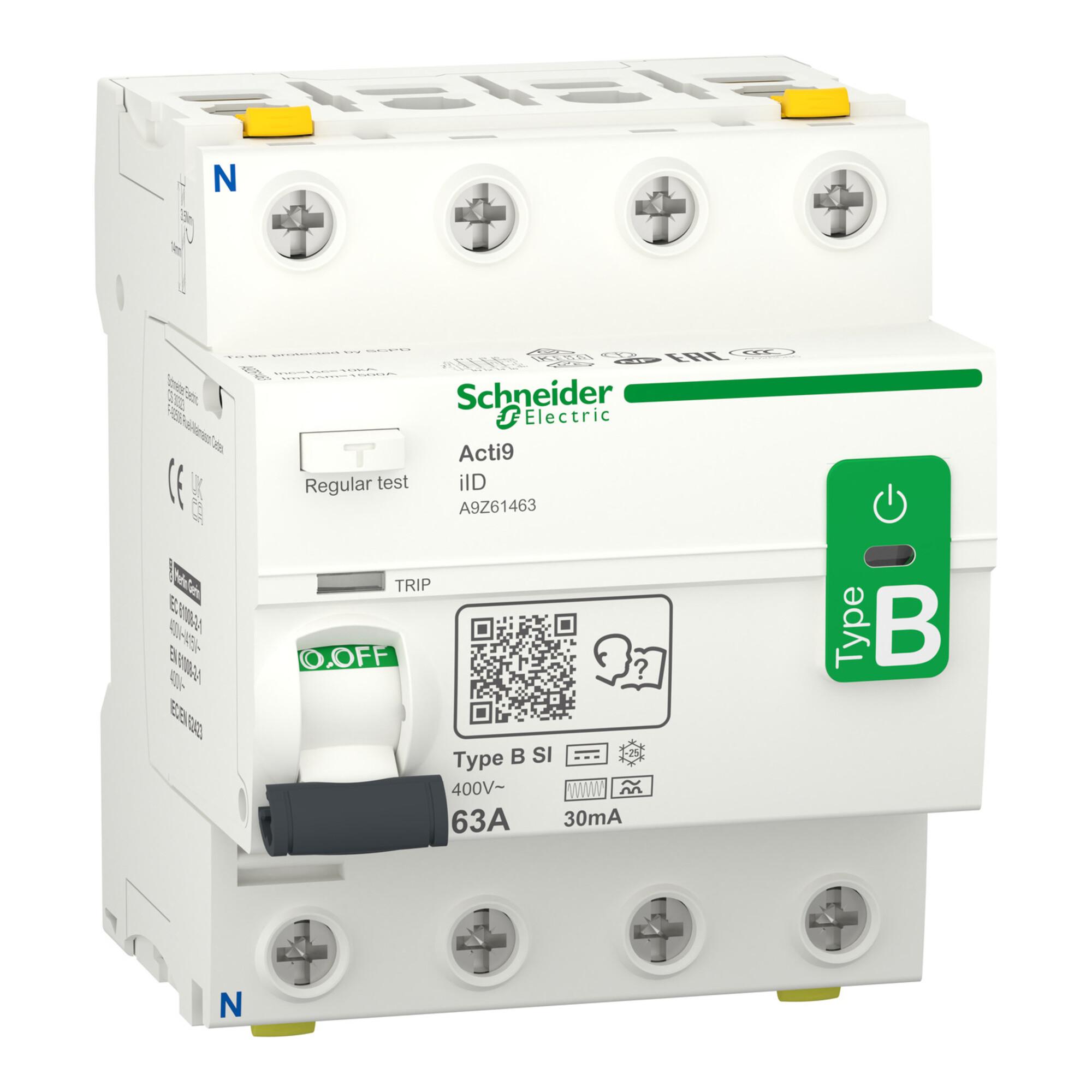 Schneider Electric FI-Schalter 4P 63A 30mA A9Z61463)