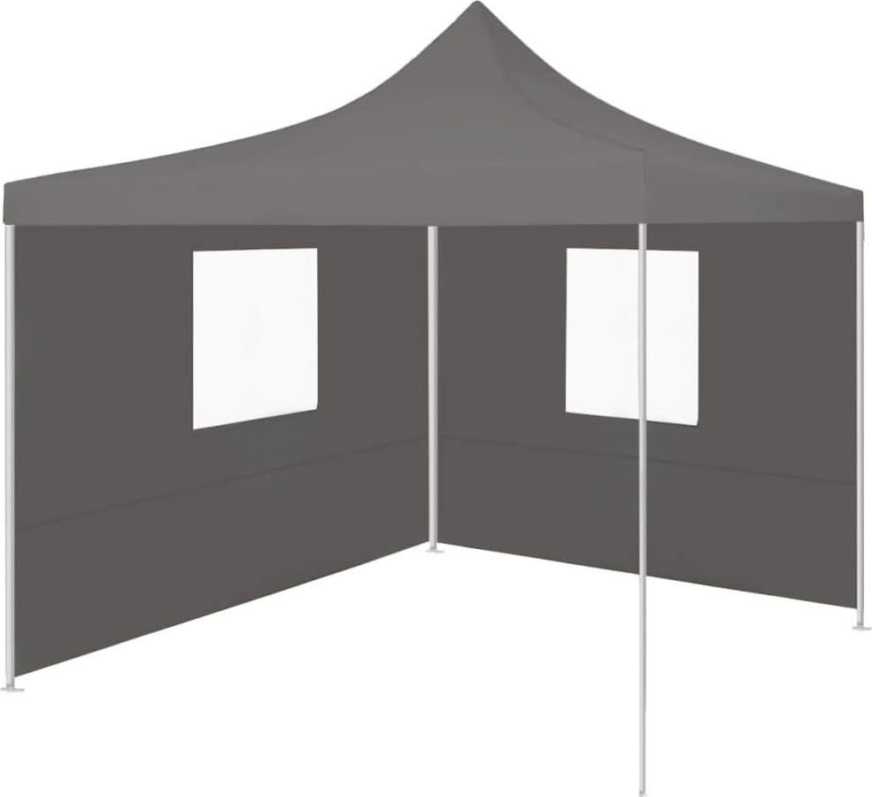 Pop-up Partytent - Faltbar mit zwei Seitenwänden - 291 x 291 x 315 cm - Antrazit
