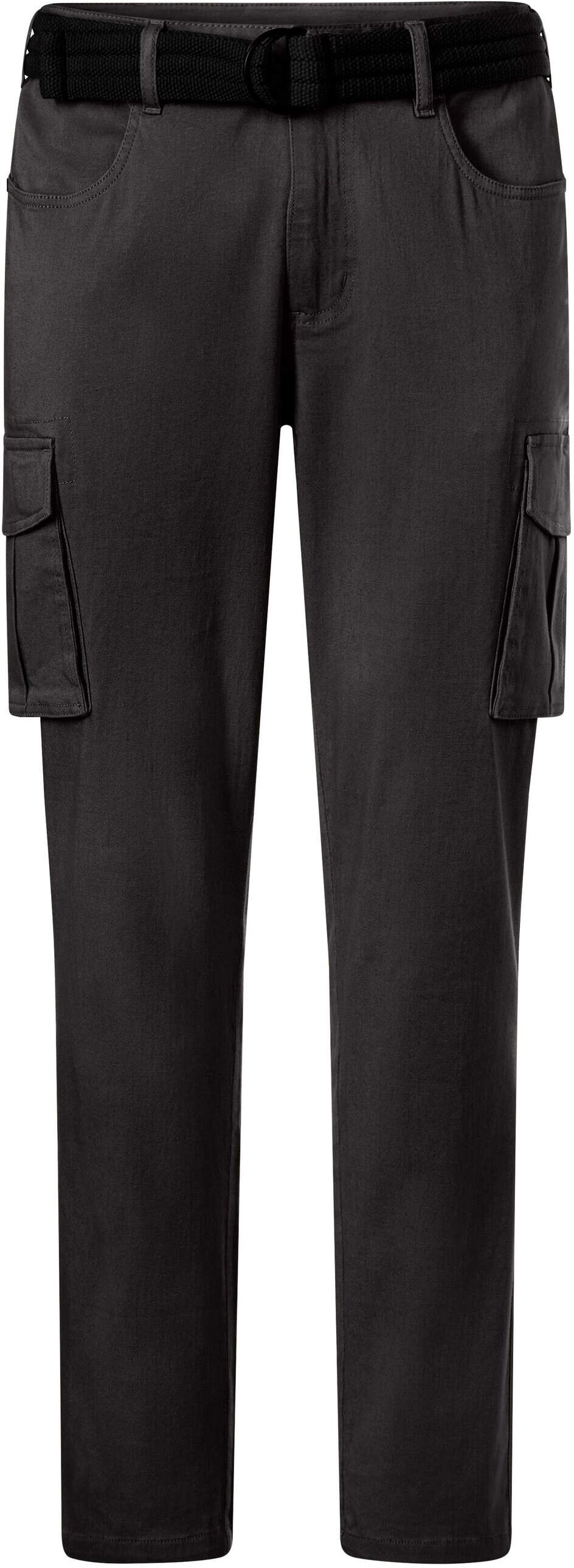 Cargohose WITT "Hose Cargohose mit Klettverschluss-Taschen", Herren, Gr. 54, N-Gr, grau (graphit), Denim/Jeans;Twill, , Basic, gerade, Hosen Cargohose
