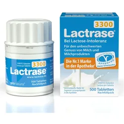 Lactrase 3.300 FCC Laktase Tabletten im Nachfüllpack 500 St