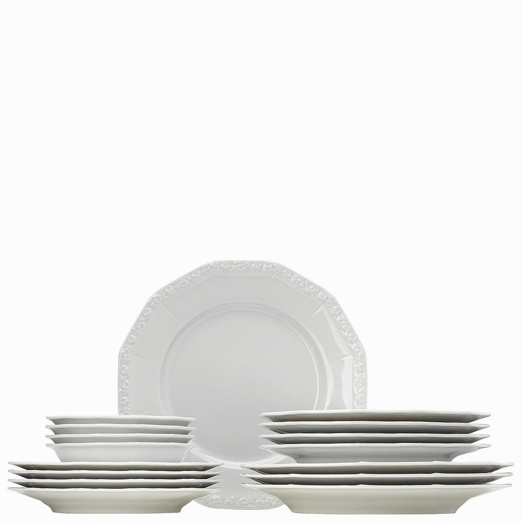 Rosenthal Kombiservice , Weiss , Keramik , 16-teilig , 220 ml , 40x30x40 cm , DIN EN ISO 14001, DIN EN ISO 9001 , Geschirr, Geschirr-Sets, Kombiservice