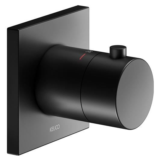 Keuco Thermostatarmatur IXMO UP Rosette eckig sw ma (59553370002)