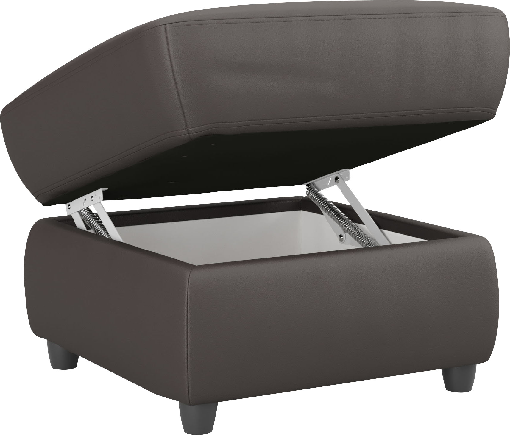 Hocker OTTO HOME "Boston", braun (mud), B:68cm H:45cm T:68cm, 64% Polyurethan, 25% Polyester, 11% Baumwolle, Hocker, Hocker, mit Stauraum