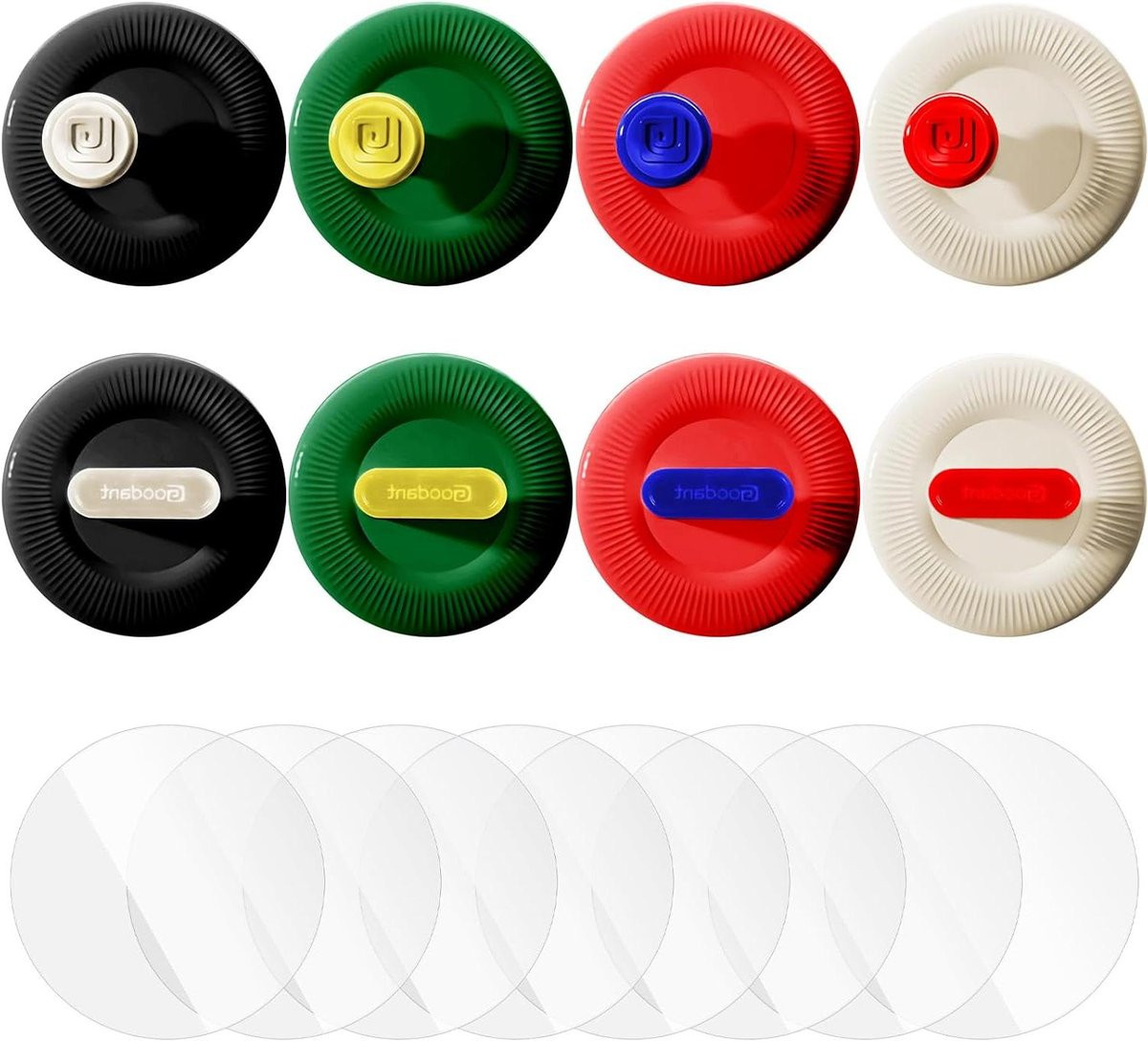 Zelfklevende wandhaken - 8 stuks - Rood