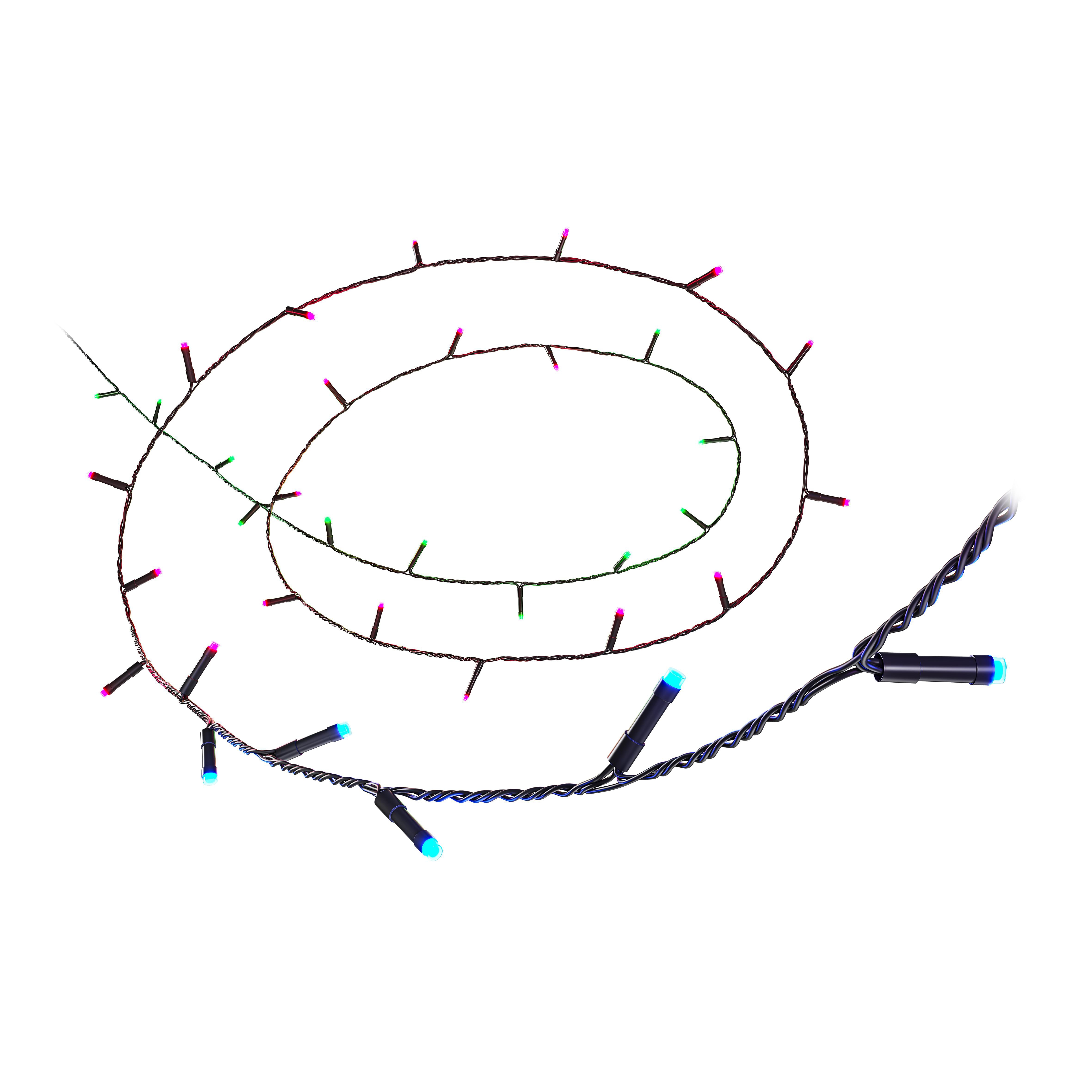 WiZ RGBIC Smart LED Fairy Light - Lichterkette mit 160 LEDs, 16 Mio. Farben + Weißtöne, 8 Lichtzonen 929004101222