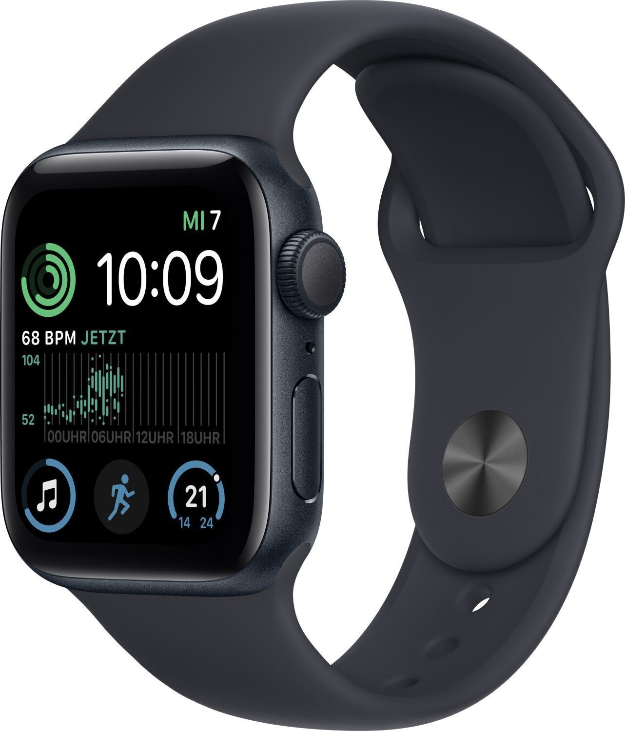 Apple Watch SE 40 mm (2022)   GPS   Mitternacht   Sportarmband Mitternacht M/L - Refurbished