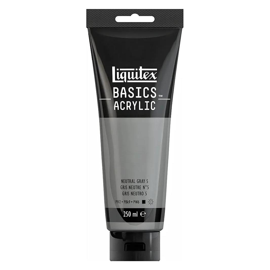 Winsor & Newton Acrylic Basics 250Ml Neutral Grey Value 5 599 (250 ml) (887452052852)